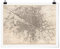 Bilderwelten Poster - Vintage Stadtplan Paris - Querformat 3:4 Matt 45 x 60cm