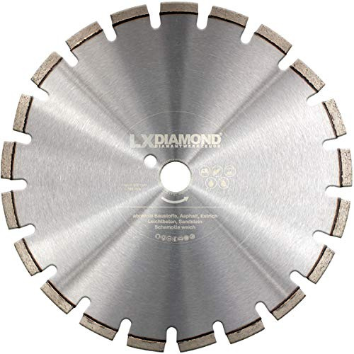 LXDIAMOND Diamant-Trennscheibe 400mm x 25,4mm - Diamanttrennscheibe für abrasive Baustoffe, Estrich, Asphalt - Diamantscheibe 400 mm - in Premium Qualität