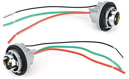 BAY15D / 1157 Lampenfassung mit Eisenkern Adapter Sockel Stecker Kabelbaum Stecker für Bremsen/Stopp/Blinker Lichtbuchse Adapter Buchse Kabelbaumdraht
