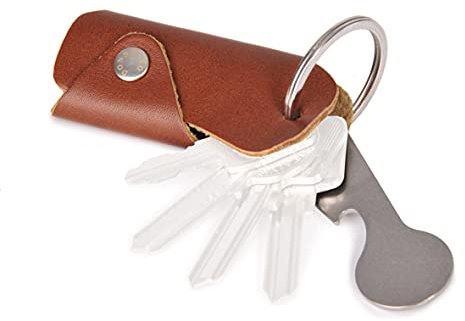 DONBOLSO® Colt I Schlüsseletui aus Leder für 1-6 Schlüssel für Damen und Herren (Nappa Cognac)
