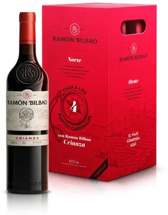Ramón Bilbao Crianza - Vino Tinto D.O Rioja - Caja 4 botellas de 0,75L, El embalaje puede variar