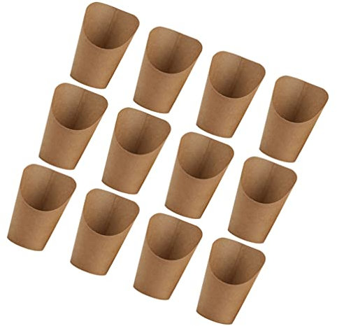 Cabilock 50 Stücke Einweg Papier Schale Pommesschalen Fingerfood Papierschalen kleine Pappschalen Servierschale Snack Schüssel für Sushi Tapas Geburtstag Grillparty