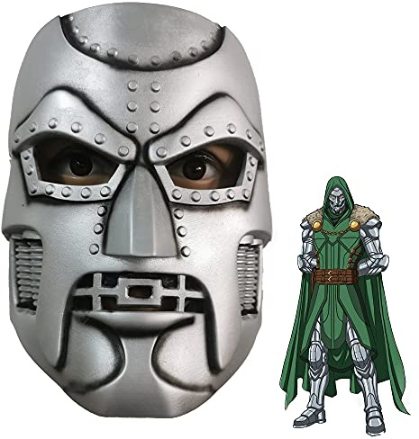 LePyCos Dr Doom Latex Maske Victor Von Doom Helm Cosplay Halloween Kostüm Karneval Party Requisiten