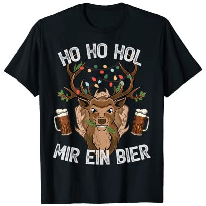 HO HO HOL MIR EIN BIER ugly Christmas Weihnachten Xmas T-Shirt
