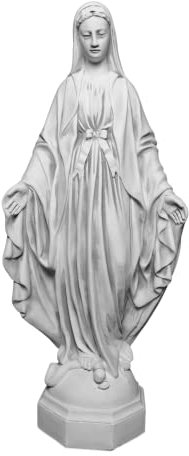 gartendekoparadies.de Statue der heiligen Maria, Madonna, Steinfigur, H. 98 cm, 60 kg, Grau, frostsicher aus Steinguss für Außenbereich