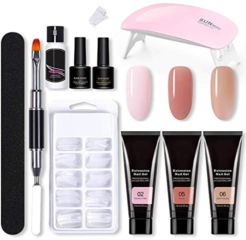 Nagelverlängerungs-Gel-Set, Nägel, -Nagel, Schnellverlängerung, Nagelverlängerung, UV-Gel-Set, Schnellaufbaugel, Maniküre-Set, All-in-One-Kit, Geschenkset, trendiger Nagel