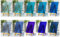 Lanyani Blaue, transparente Buntglasscheiben zum Basteln, 15,2 x 10,2 cm, farbige, strukturierte Kathedralenglas-Packung, 10 Blatt