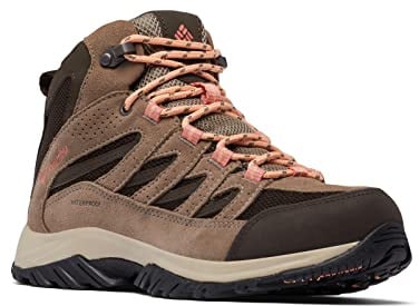 Columbia Crestwood Mid Damen-Wanderschuh, wasserdicht, Cordovan/Schlamm, 37 EU Weit