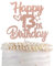 1 Stück Happy 13th Birthday Cake Topper Glitter Heart Star 13 Fabulous Tortendeko Prost auf 13 Jahre alt neunzig fabelhafte Tortendekorationen 13 Geburtstag Party Kuchen Dekoendeko Roségold