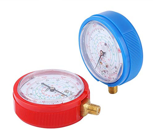 Manómetro de Refrigerante de Aire Acondicionado, Manómetro de Alta y Baja Presión de Refrigerante, Manómetro de Refrigerante para Refrigerante R410A R134A R22