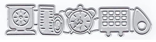 DzIxY Gut zu sehen, Uhren, Waage, Metall-Stanzformen für Kartenherstellung, Prägepapier, Stanzformen, Sets, Alben, Scrapbooking, Vorlagen, Schablonen, Aufbewahrungstaschen