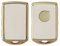 kwmobile Autoschlüssel Hülle kompatibel mit Volvo 4-Tasten Autoschlüssel Keyless Go - Schlüsselhülle Silikon Cover - Weiß Gold