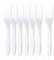 Tenedores Reutilizable de Plástico blanco Juego de Cartón Reutilizable Cucharas cuchillos tenedores Vasos Platos Pajitas para Fiestas Buffets Bodas (18cm/200pcs, Tenedor blanco)