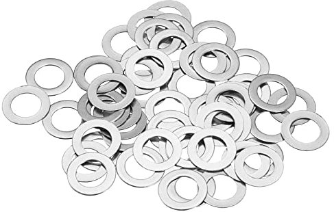 QUARKZMAN M6 304 Inox Acier Plat Rondelles, 50pcs 6X10X0.5mm Ultra Fin Plat Espaceurs pour Vis Écrou, Électronique Réparation, Automobile