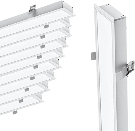 SILAMP Pack de 10 - Réglette Encastrable LED 120cm 35W Blanc - Blanc Chaud 2300K - 3500K