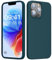 GOODVISH Liquid Silicone Case Designed for iPhone 13 Pro Case, Shockproof Gel Rubber Phone Case with [Anti-Scratch] Soft Microfiber Lining 4 Layers Thickened Cover 6.1 inch, Dark Green