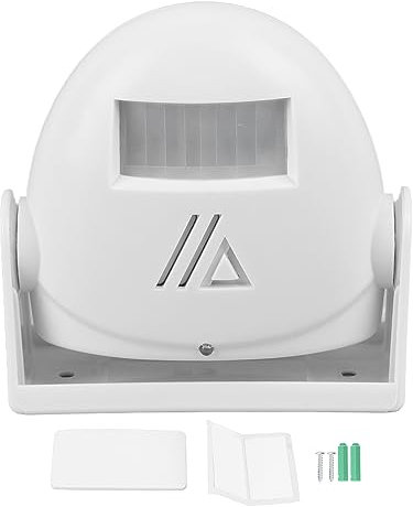 Beufee Motion Sensor Doorbell, Door Chime for Business When Entering Wireless Motion Sensor Door Chime for Store Welcome Buzzer Monitor Greeting Doorbell(White)