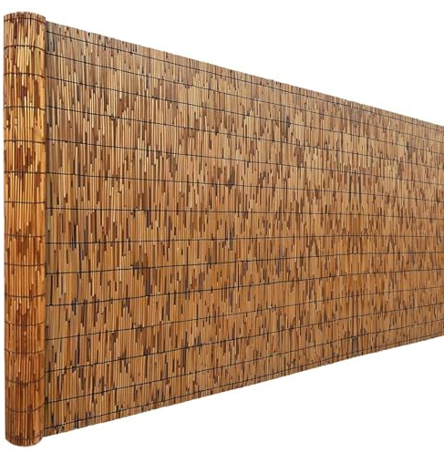 Bambuszaun Sichtschutzzaun 50 60 70 80 90 100 110 120 130 140 150 160 170cm Hoch Natürlicher Schilfrohr Gartenzaun Für Hinterhof Innen-/Außenbereich Terrasse Veranda (Size : H80xL500cm)