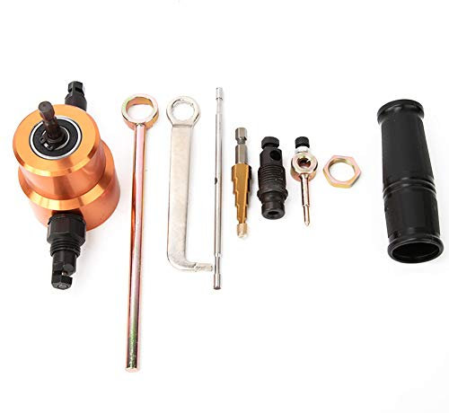 360° Double Head Sheet Metal Cutter Versatile Nibbler Drill DIY Cutting Tool with Iron Toolbox, Lightweight for Car, House Maintenance