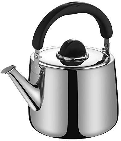 CAFIEDR Verdickter Wasserkocher aus Edelstahl, Pfeifenklingender Wasserkocher, Wasserkocher mit großer Kapazität, Gas-Induktionsherd, Universal-Wasserkocher, Pfeifen
