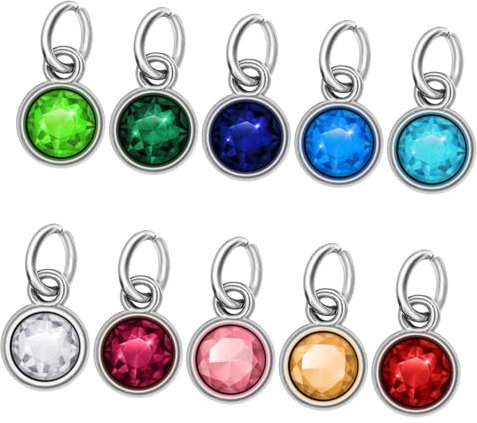 SHINEOFI 24St Halskettenanhänger selber machen Geburtssteine Freundschaftskette Mini Charm-Armbänder Diamantarmbänder für Frauen für freundinen fusskettchen schlüsselanhänger