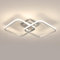 Toolight LED Deckenleuchte 42W 4725LM, Moderne Deckenlampe Quadratische 59cm 4500K Neutralweiß, Deckenlampe Wohnzimmer Acryl für Schlafzimmer Wohnzimmer Küche Badezimmer Korridor, Silber