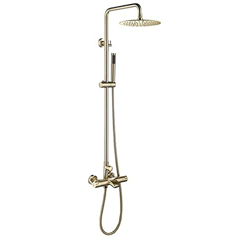 TATITZRO Duschsystem, 3-Wege-Dusch-Kombi-Set, wandmontierte Regenduschkopfsysteme mit Handbrause, Regenduschkopf, Wasserfall-Wannenhahn