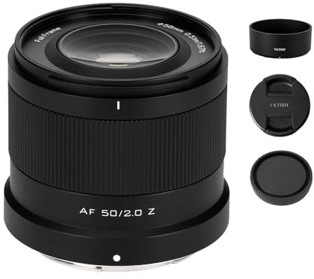 VILTROX AF 50 mm F2 Full Format Obiettivo, obiettivo autofocus con grande apertura, compatibile con Nikon z-mount fotocamere senza specchio
