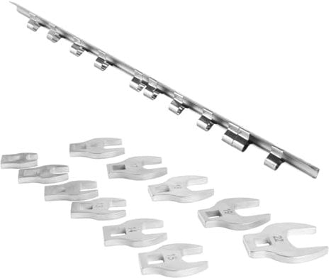 Gorise Jeu de clés et de douilles dynamométriques 3/8'' Jeu de 11 clés à patte d'oie pour applications à accès limité