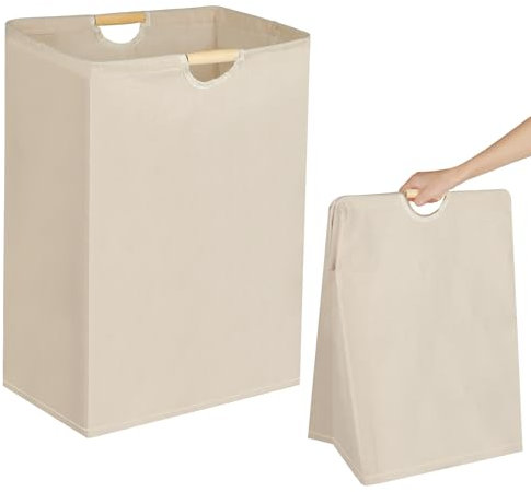 JASTOO Faltbarer Wäschekorb, 60L Groß,Wäschesammler Aufbewahrungskorb, Wäschesack Laundry Baskets Wäscheschrank Wäschetruhe Wäschetonne für Schmutzwäsche 40×50×30cm