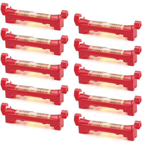 Funngy String Spirit Levels,10 PCS Bubble String Level Mini Hanging Bubble String Line Level Linear Spirit Level for Building Trades Engineering Surveying Fence Post Boat and Professional Use