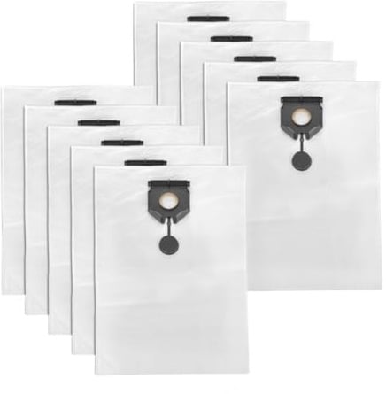 10 Stück Staubsaugerbeutel für Kärcher NT 30/1 Sicherheitssauger – Wiederverwendbare 3-lagige Beutel Vliesfiltertüten Staubklasse M – Reißfest, Staubdicht, Passgenau für Nass-/Trockensauger