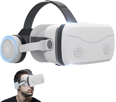 Lunettes 3D – Casque compatible avec smartphone, visionneuse HD pour lumière bleue, casque de réalité virtuelle avec mise au point réglable |casque immersif pour films, jeux