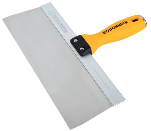 Roughneck Heavy Duty Taping Knife 300mm (12) – Stainless Spring Steel Blade, Hollow Ground Edge, Controlled Flex Performance, Tapered Blade, Hammer End, Soft Grip Handle for Jointing & Finishing
