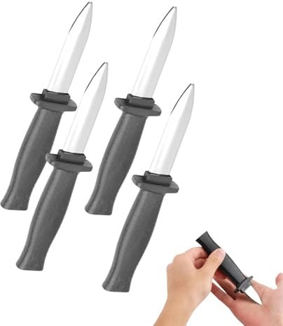 ERCHUTH 4Pcs Retractable Fake Knives,Plastic Disappearing Knife Trick Prop | Magic Trick Toy Fake Knife for Halloween Prank Fool's Day Cosplay Costume Party Celebration Stage Performance Accessories
