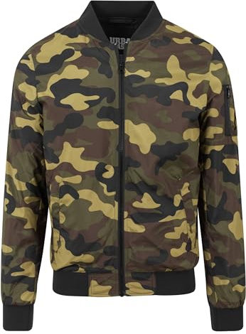 Urban Classics Light Camo Bomber Jacket Chaqueta, Multicolor (Woodcamo 841), L para Hombre