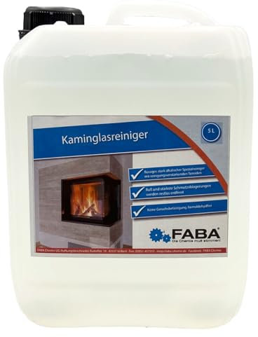 FABA Kaminglasreiniger Kaminscheibenreiniger Konzentrat Kamin 5 Liter