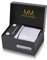 Cravate Hommes Paisley gris et mouchoirs de poche, boutons de manchette et Pinces à cravates | Coffret cadeau | Accessoires de Fete de Mariage