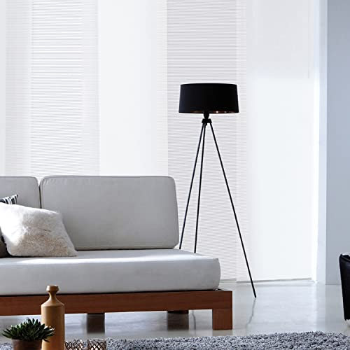 MADECOSTORE Panneau Japonais Voile ajouré Lignes Horizontales - Blanc - L45 x H260cm