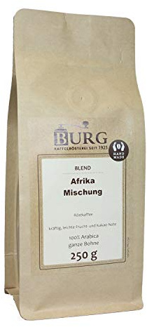 BURG Afrika Mischung Kaffee Gewicht 250 g, Mahlgrad ungemahlen
