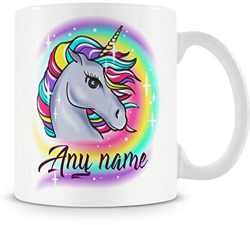 MUGGZ Unicorn Mug - Airbrush Rainbow Personalised Cup