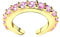 Laimons - Earrings Single Ear Cuff Clamp 15 mm with Zirconia Made of Sterling Silver 925, Silver, Cubic Zirconia