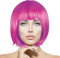 Plitsch Platsch Perücke Bob Pagenkopf Cabaret Wig Kurzhaar Charleston Perücken Fasching Karneval Halloween Motto Party - 24 Farben Varianten für Erwachsene, One Size (dunkel lila)