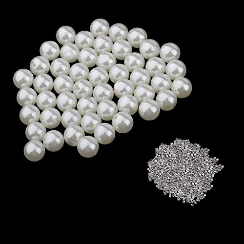 Weddecor Perle Nieten - Weiß, 8mm