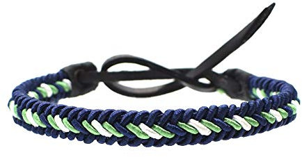 Pulsera de hombre y mujer de tela con la bandera de Andalucía y del Betis. Perfecto para fans del fútbol y ajustable a diferentes medidas.