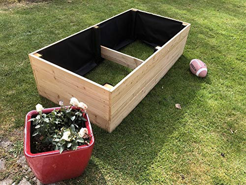 Gartenwelt Riegelsberger Pflanzbeet aus Lärchenholz Gemüsebeet Kräuterbeet Pflanzkasten Blumenkasten Bretter 20 mm Lärche Maße: 50 x 160 x Höhe 42 cm