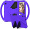 Chstls Funda para Huawei MediaPad T3 10 (9.6) 2017 (AGS-L09 / AGS-W09 / AGS-L03), Carcasa Niños EVA Antideslizante Ligero Antigolpes con Mango/Soporte Plegable/Correa de Hombro - Morado