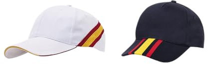 Los Eventos de la Tata. Pack de 2 Gorra de la Bandera de España - Gorras de Hombre España - Gorras España Hombre