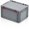 WETEC Bac de rangement, 400 x 300 x 235 mm (récipient empilable, bac de transport, couvercle de conteneur euro) Dimensions intérieures (l x H x P) : 370 x 270 x 215 mm - Dimensions extérieures (l x H
