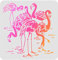 FINGERINSPIRE Flamingo Schablonen 30 x 30 cm Kunststoff 6 Flamingo Zeichenschablonen, quadratisch wiederverwendbar Schablonen zum Malen auf Holz, Boden, Wand und Fliesen